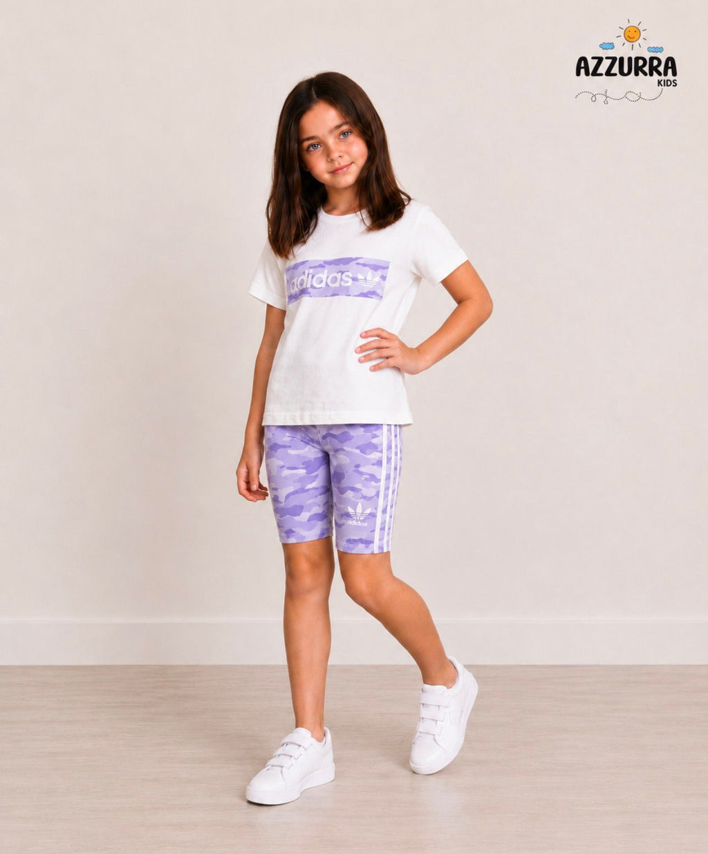 PURPLE ADIDAS CYCLIST SET