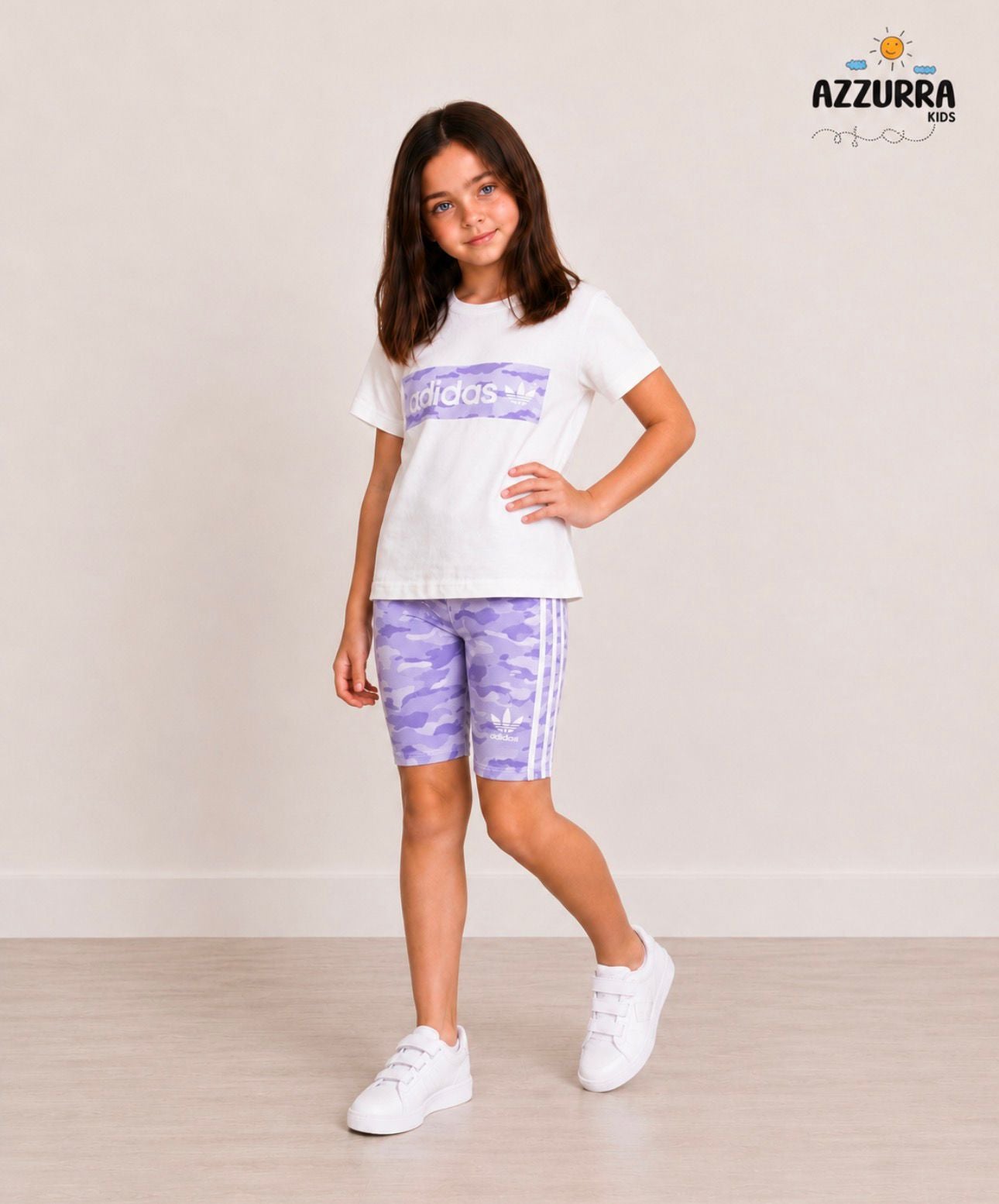 PURPLE ADIDAS CYCLIST SET