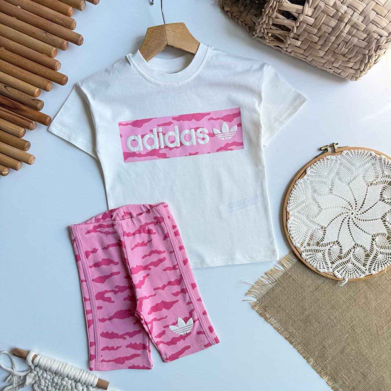 FUCHSIA ADIDAS CYCLIST SET