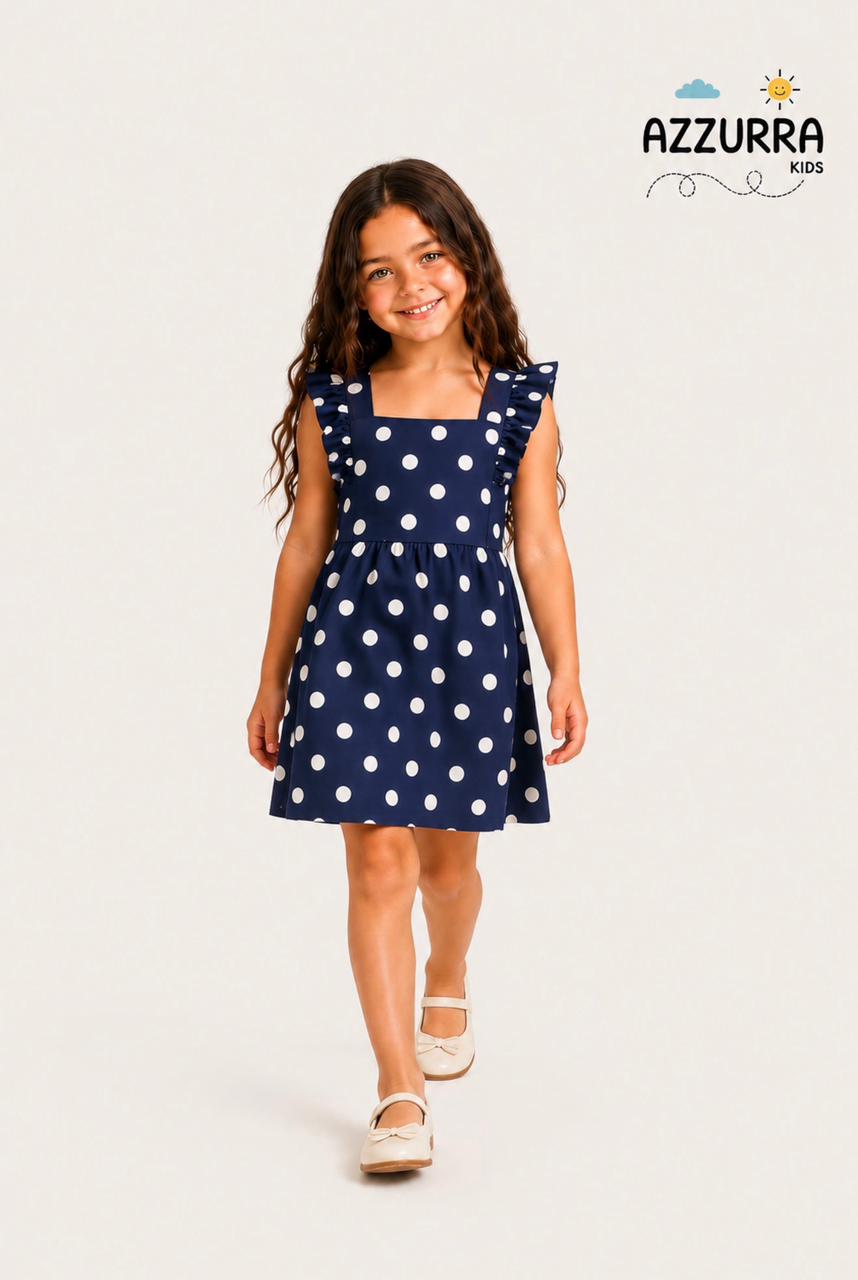POLKA DOTS NAVY DRESS
