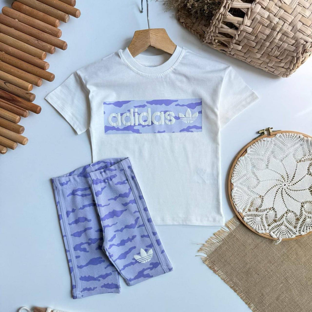 PURPLE ADIDAS CYCLIST SET