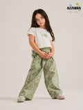 WHITE TOP AND GREEN PANT