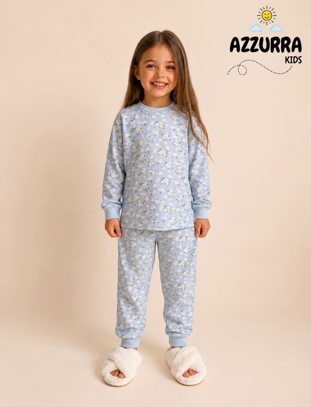 FLORAL BLUE PJ ( 8-9 TO 12-13 YRS)