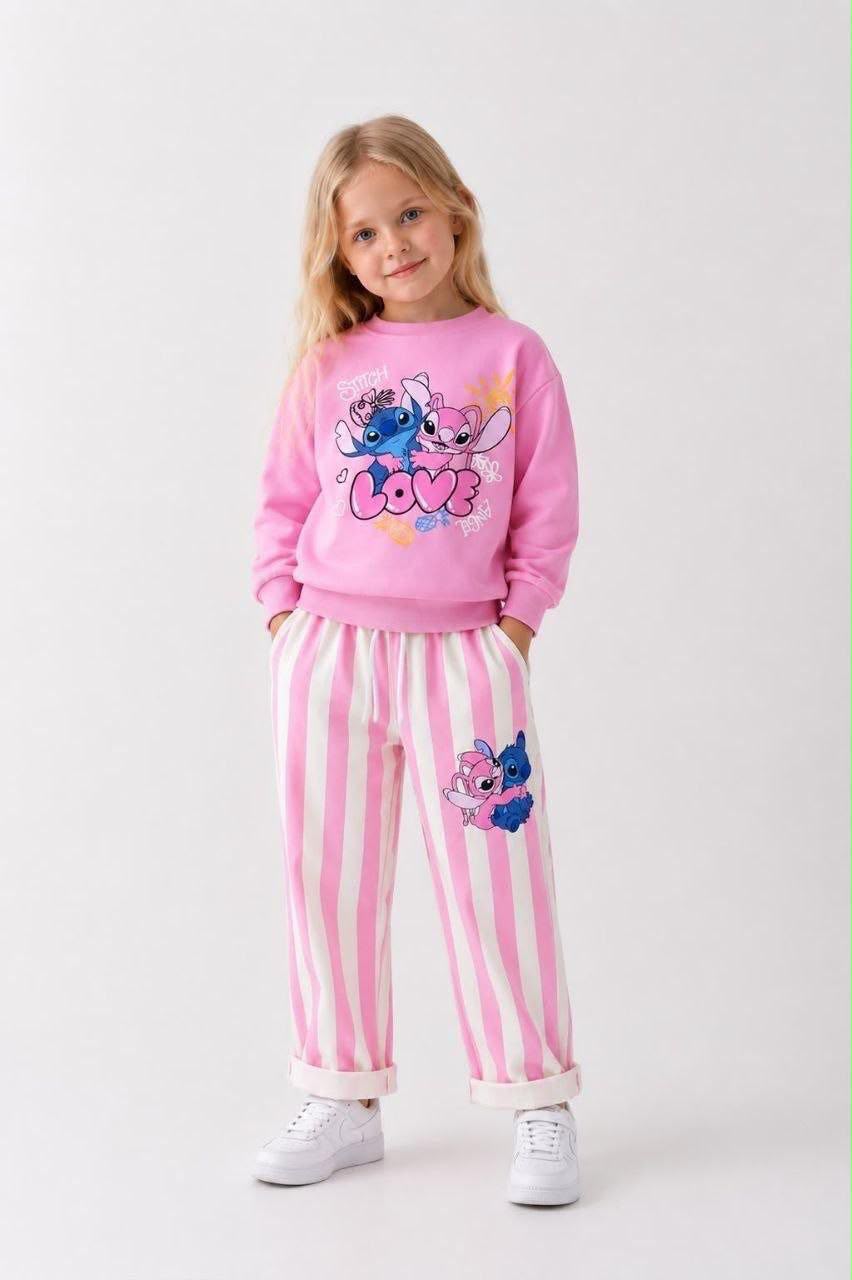 STITCH LOVE PINK SET