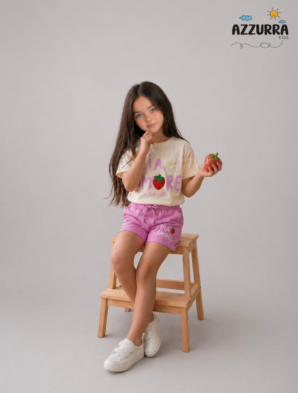 CIA AMORE PINK SHORT SET