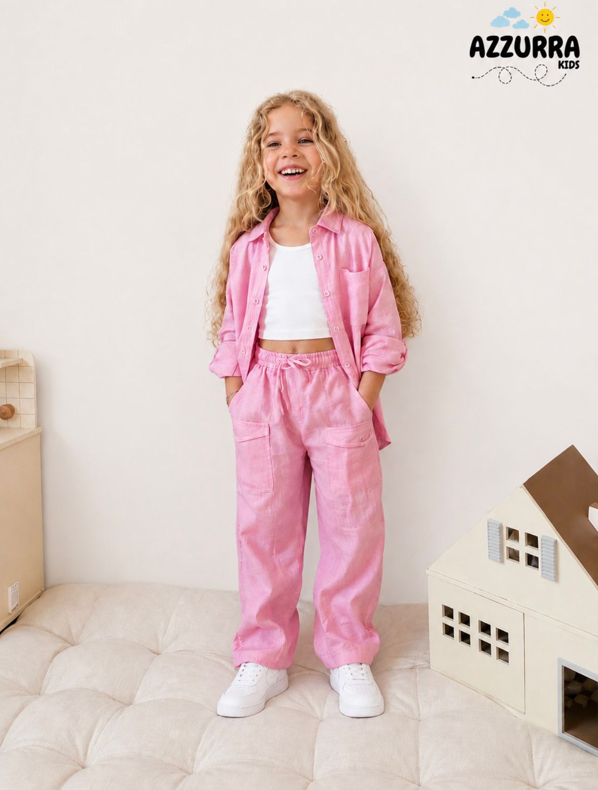 LINEN PINK SET