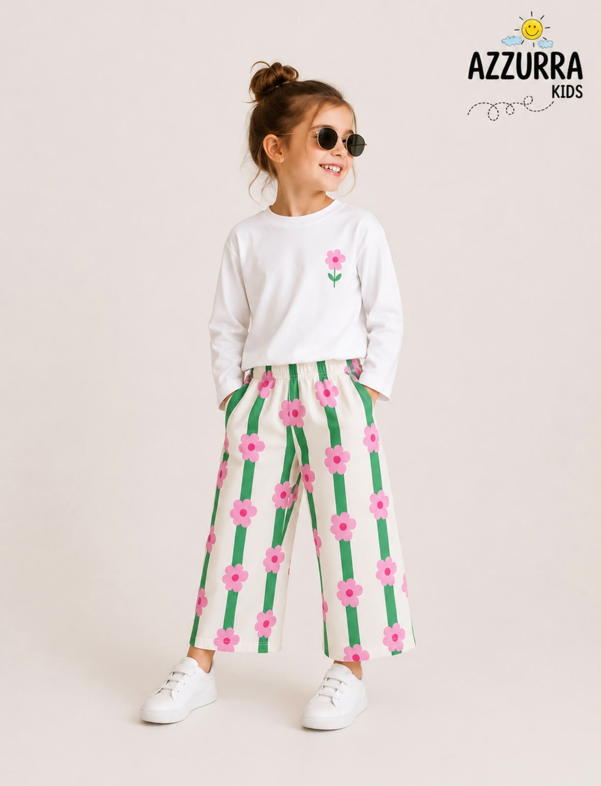 PINK FLOWER PANT SET