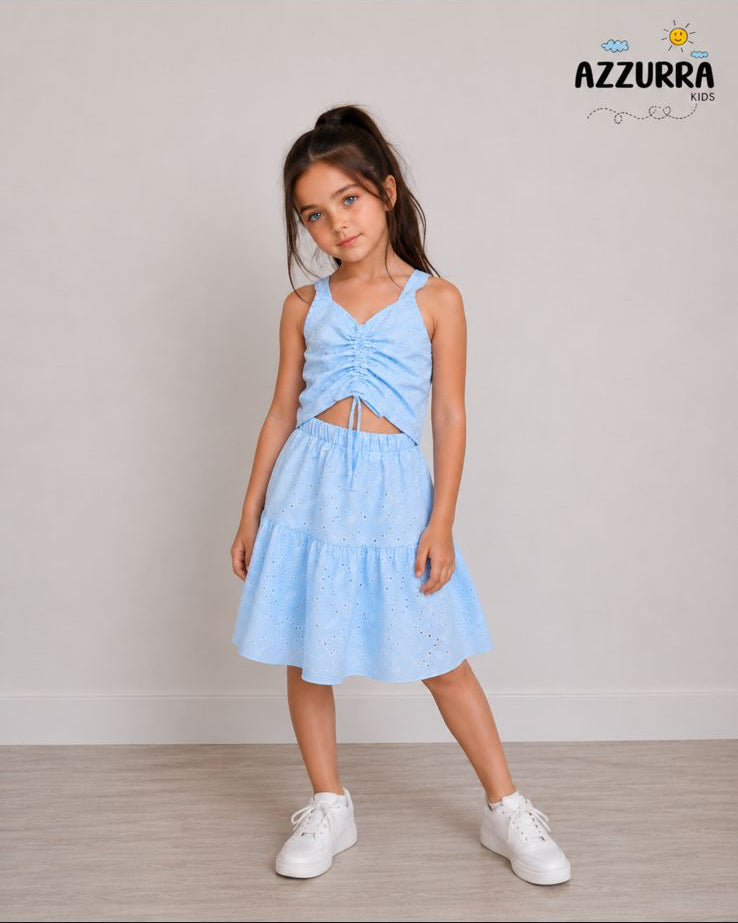 BLUE SKIRT SET