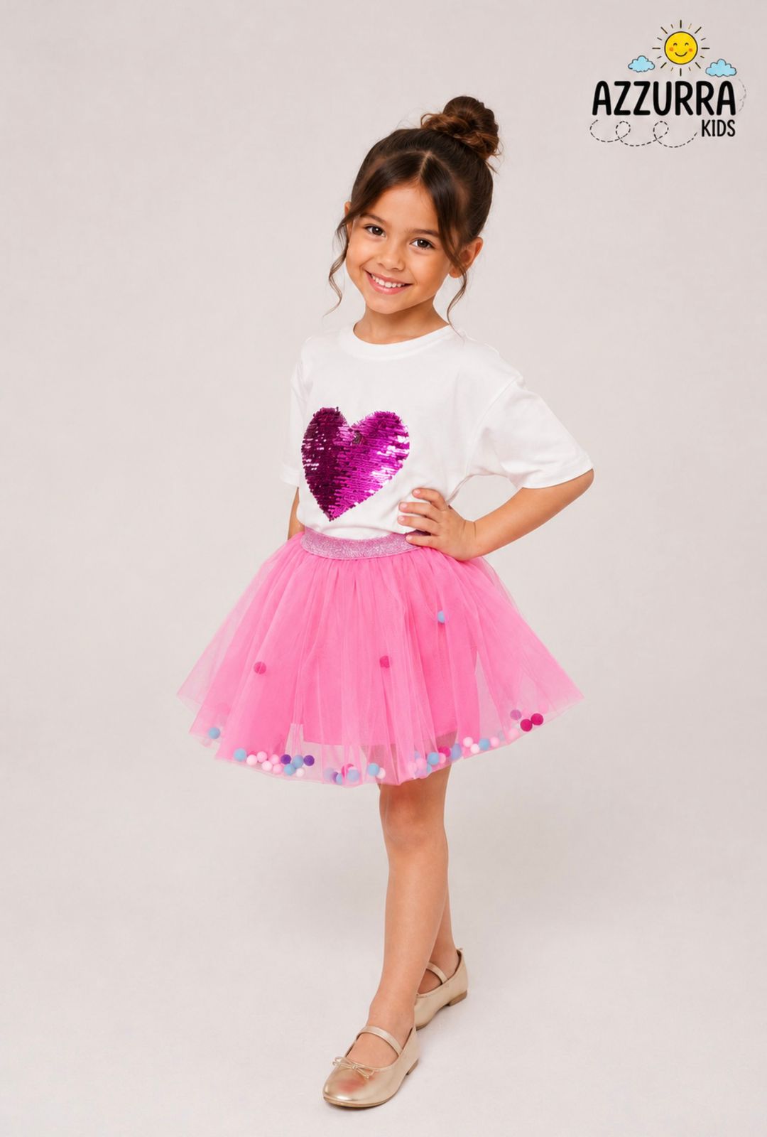 HEART PINK TUTU SET