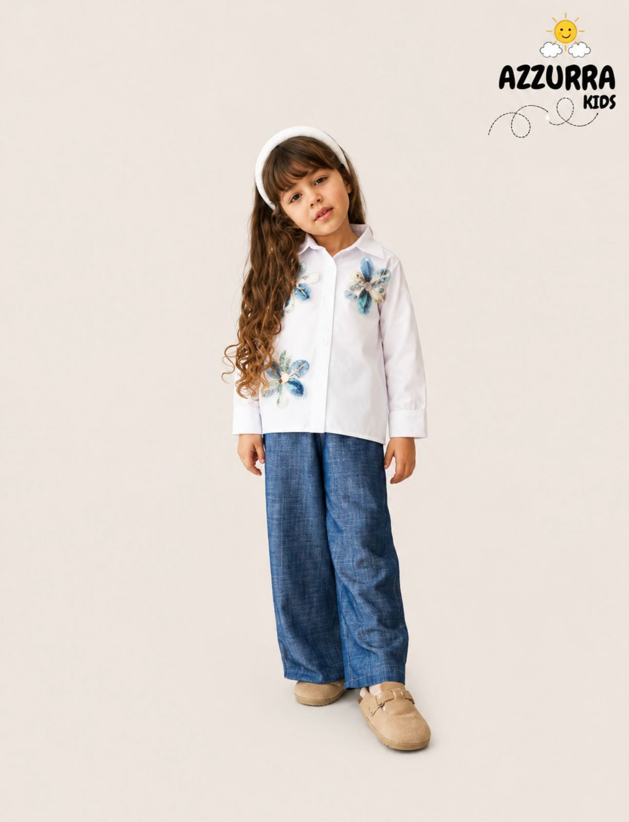 BLUE FLOWER PANT SET