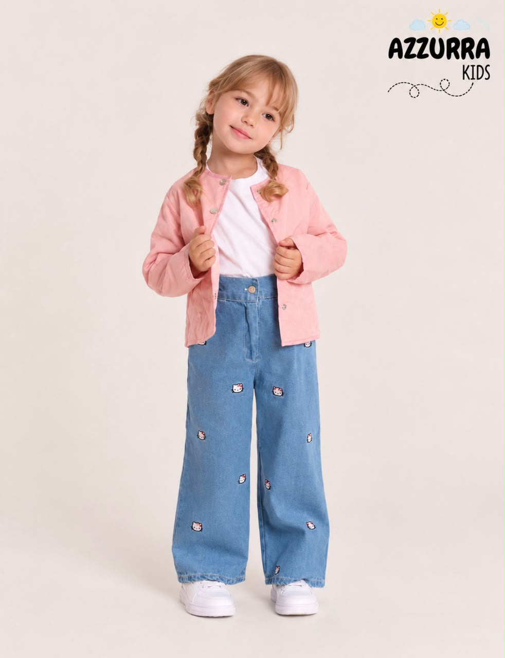 JEANS AND PINK JACKET SET