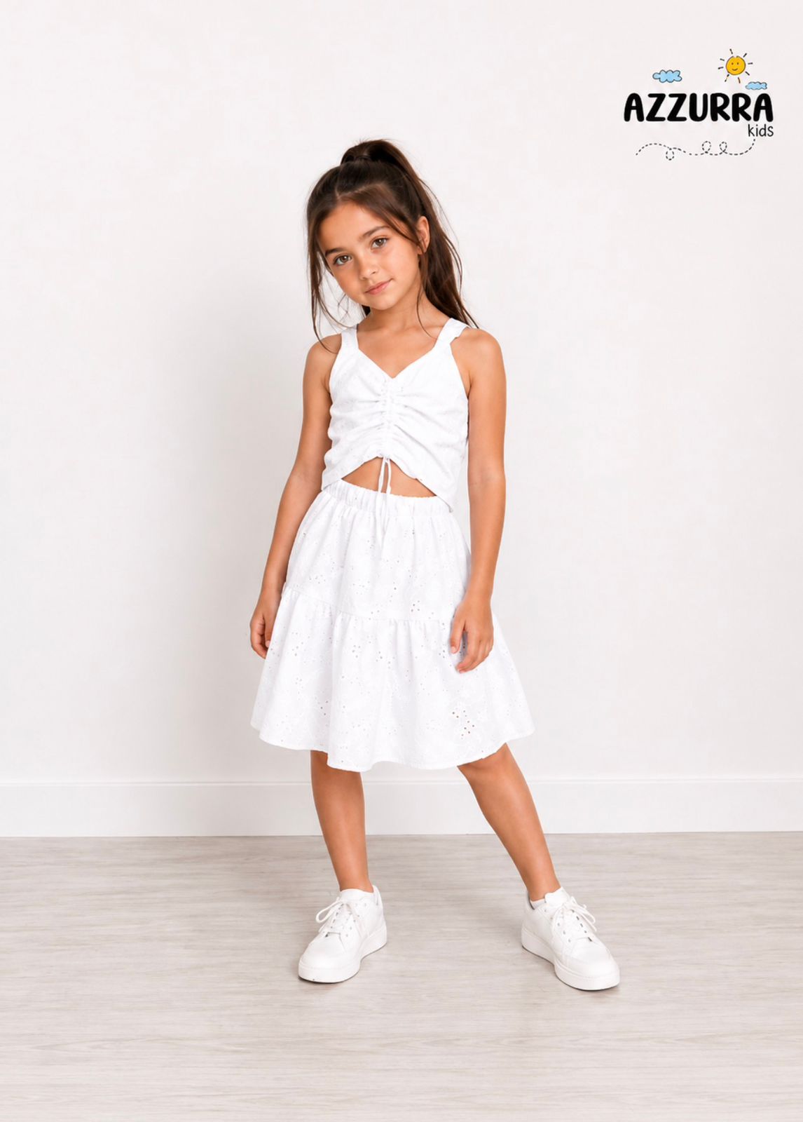 WHITE SKIRT SET