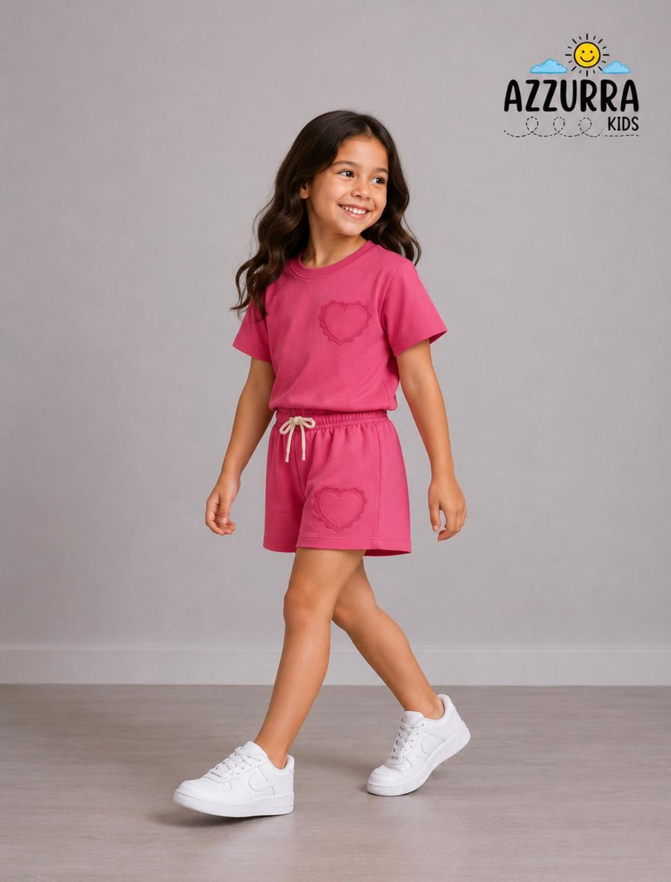 HEART FUCHSIA SHORT SET