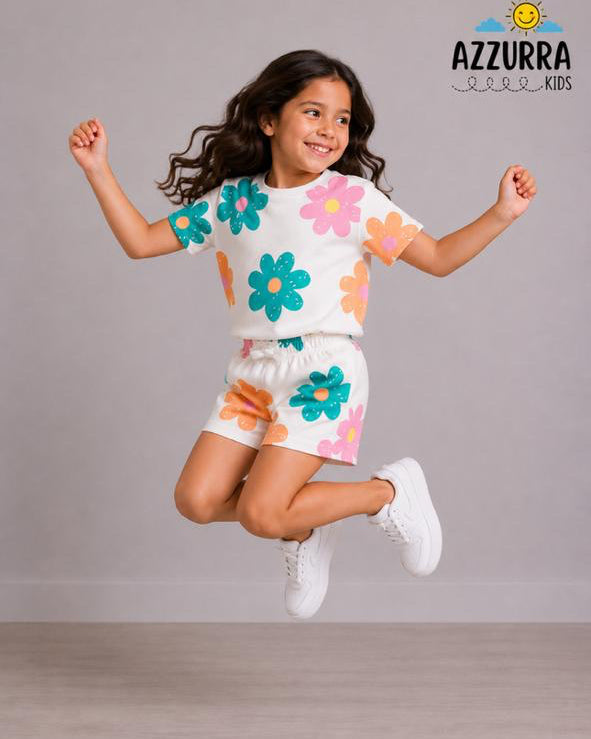 FLORAL SHORT SET