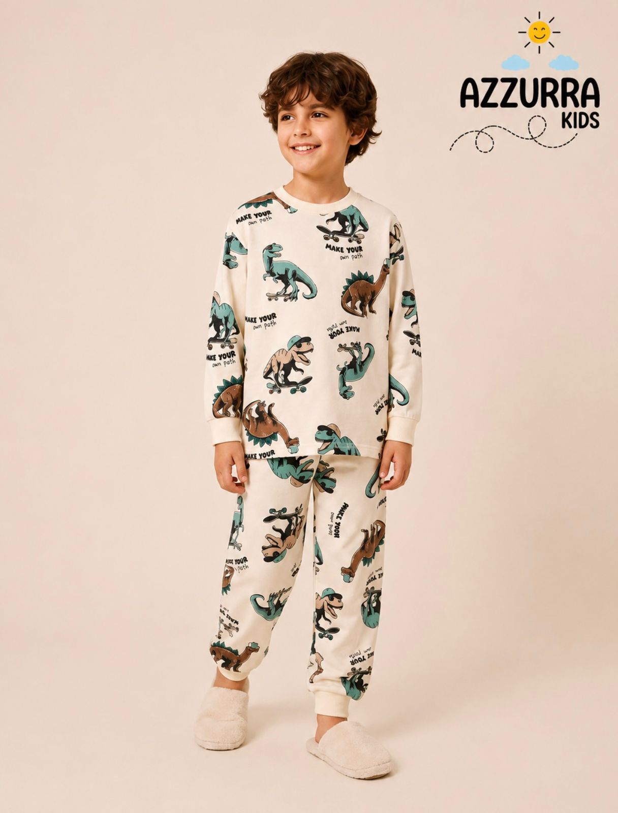 DINOSAUR WHITE PJ