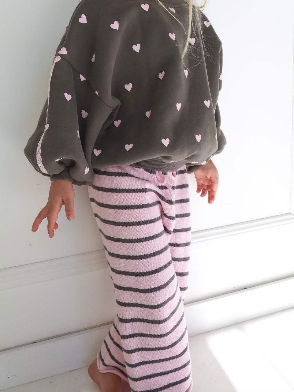 GREY AND PINK HEART SET