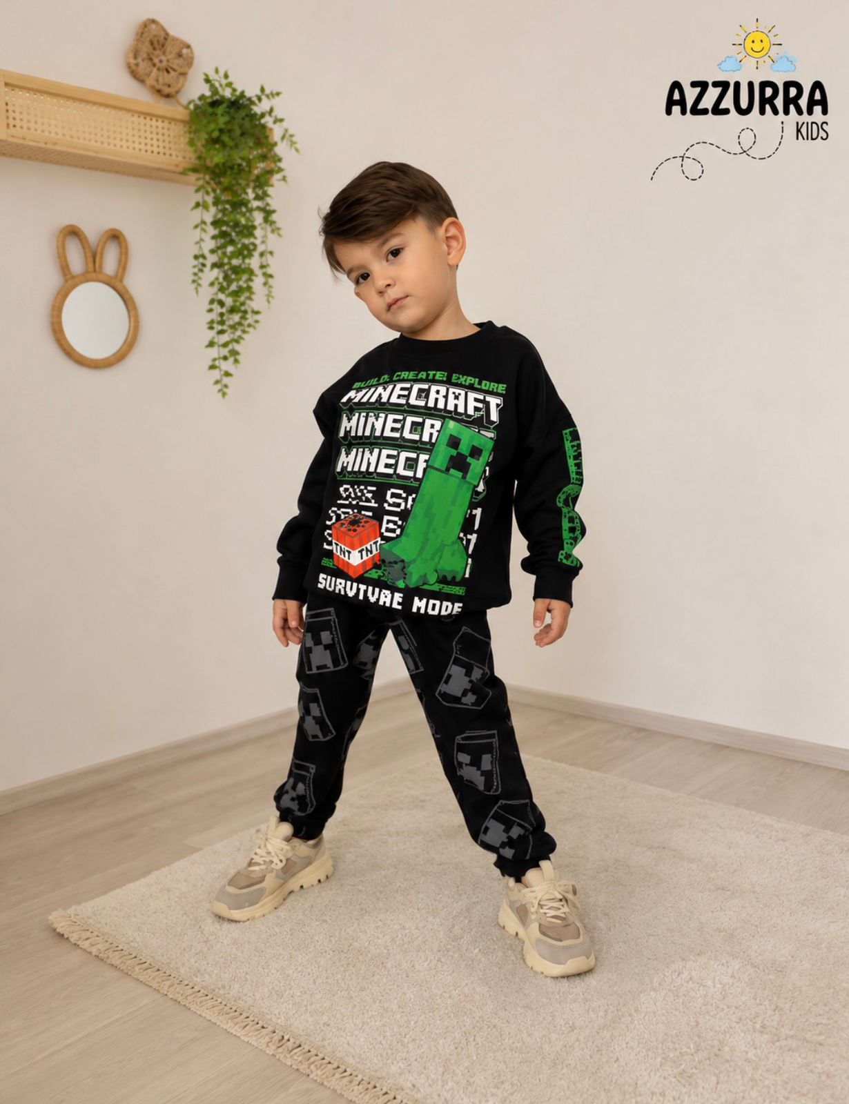 MINECRAFT BLACK PANT SET