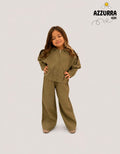 GREEN ARMY PANT SET