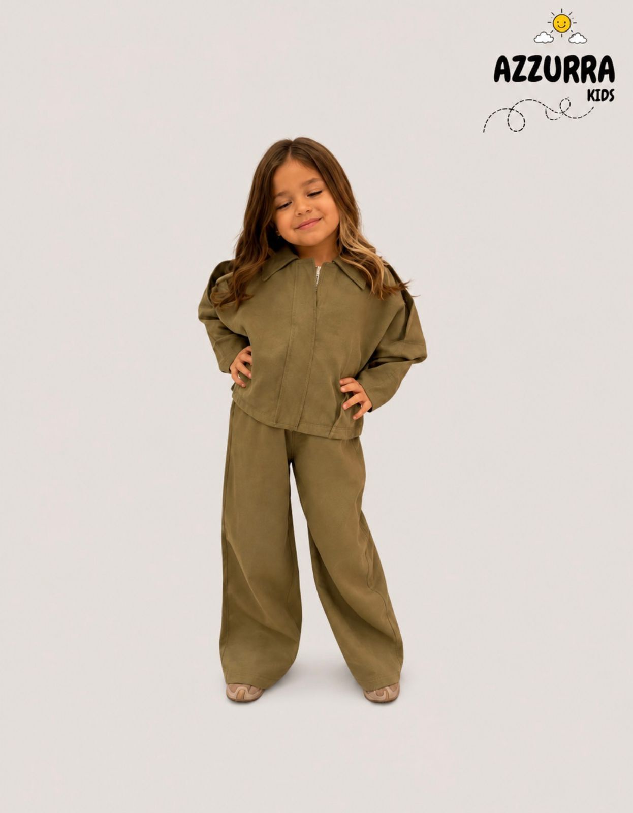 GREEN ARMY PANT SET
