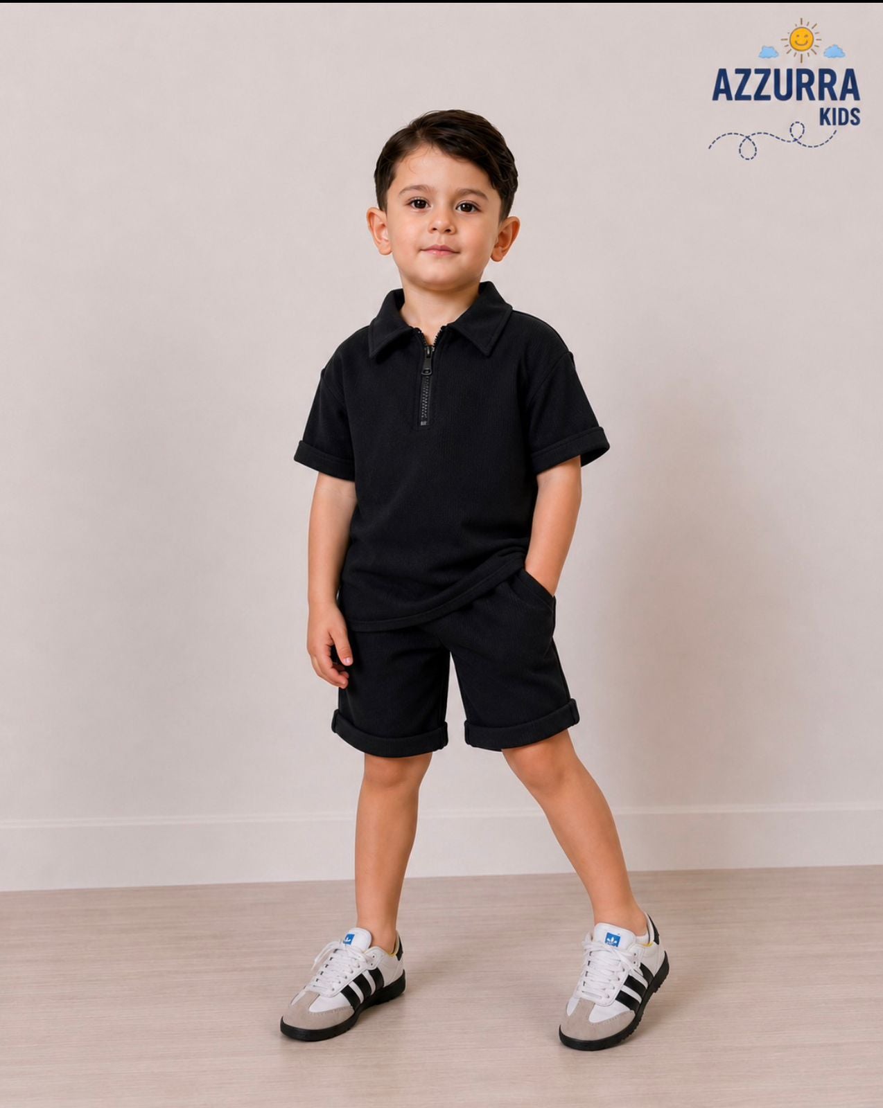 BLACK SET WITH ZIPPER