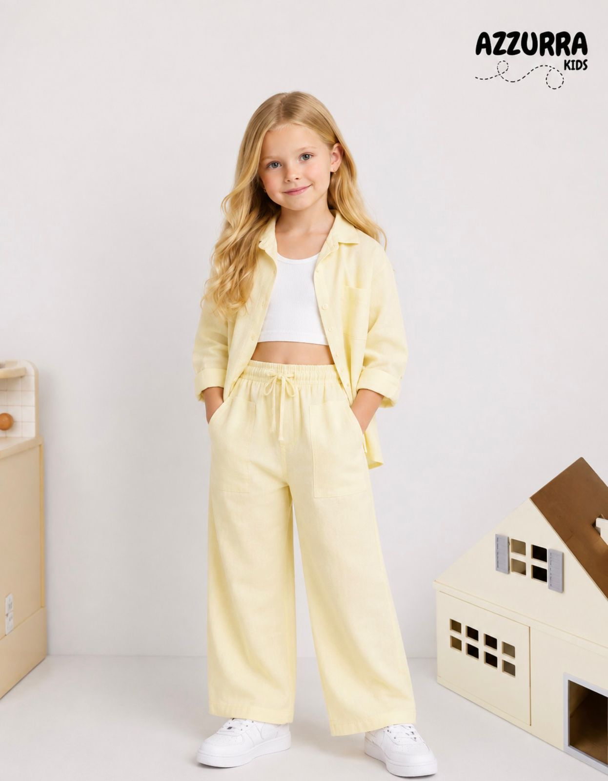 YELLOW LINEN SET