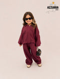 BURGUNDY PANT SET