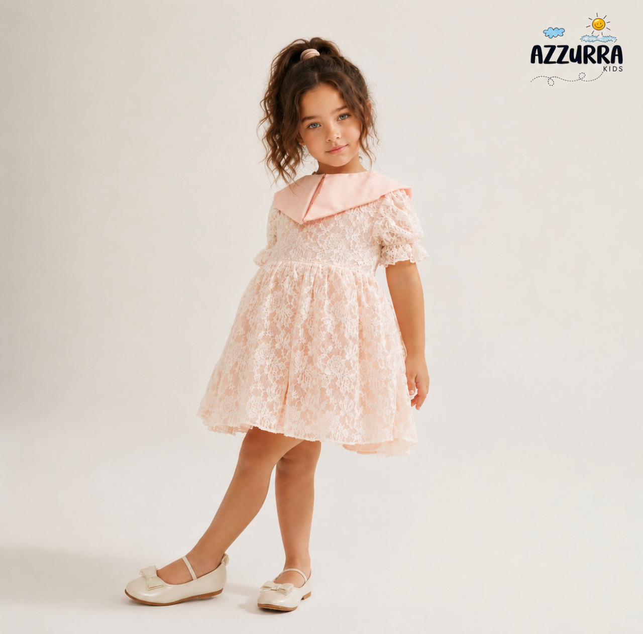 BEIGE AND PINK DRESS