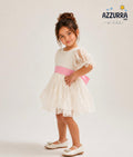 WHITE DRESS AND PINK BLET