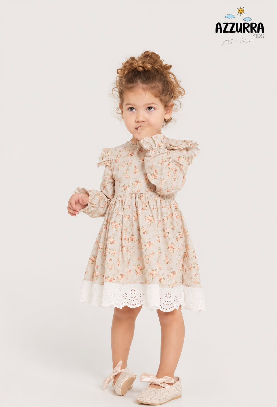 FLORAL BEIGE DRESS