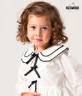 WHITE DRESS WITH BLACK BOW DRESS