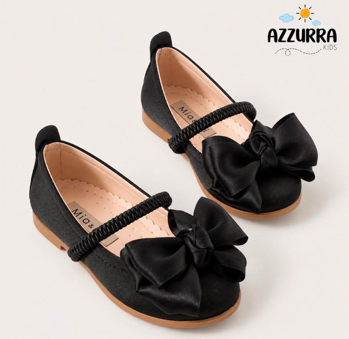 BLACK BALLERINA WITH BOW