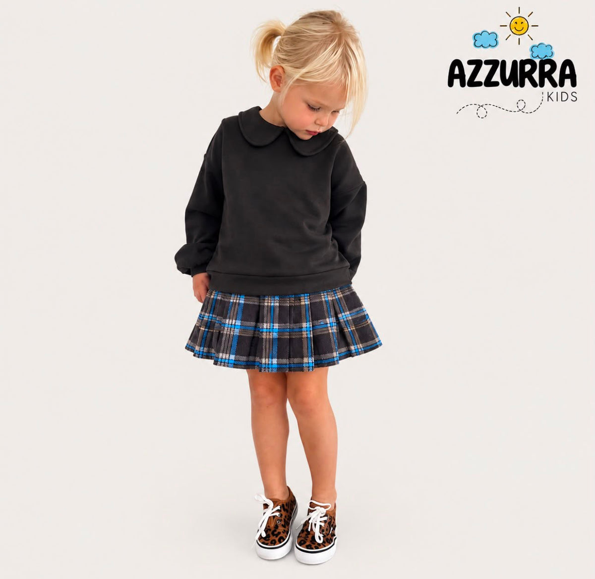 PLAID SKIRT SET
