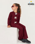 BURGUNDY SET WITH WHITE BOW