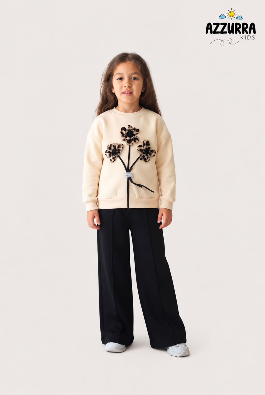 PRINTED FLOWER FLEECE SET