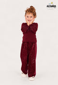 BURGUNDY TWINKLE PANT SET