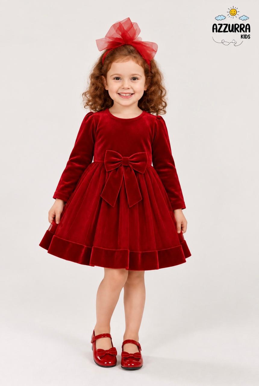 CHRISTMAS RED VELVET DRESS