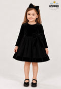 CHRISTMAS BLACK VELVET DRESS