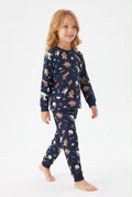 NAVY CHRISTMAS PJ ( 3-4 TO 7-8)