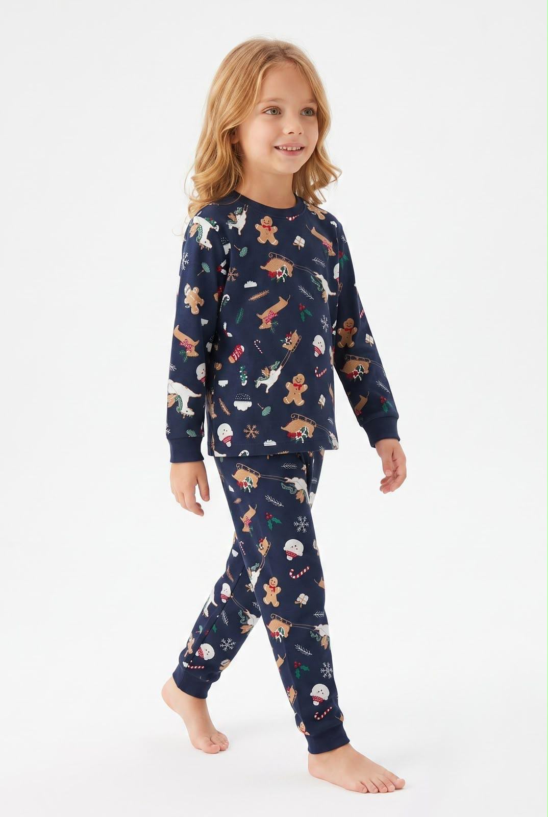 NAVY CHRISTMAS PJ ( 3-4 TO 7-8)