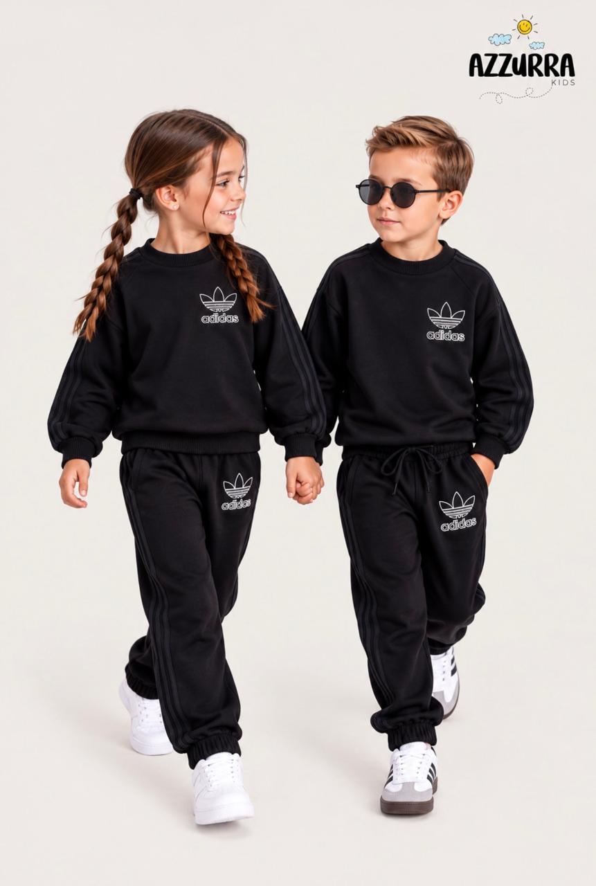 BLACK ADIDAS SET