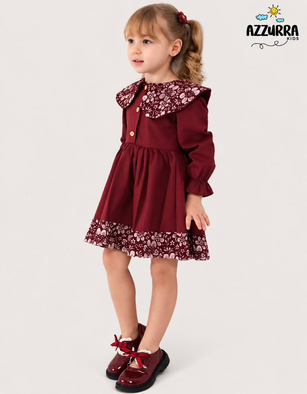 BURGUNDY LACE DRESS