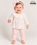 PINK AND WHITE PANT SET
