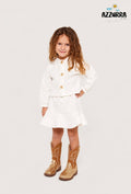 WHITE CHRISTMAS STAR SKIRT SET