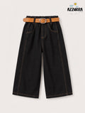 DENIM WIDE LEG WITH BLET