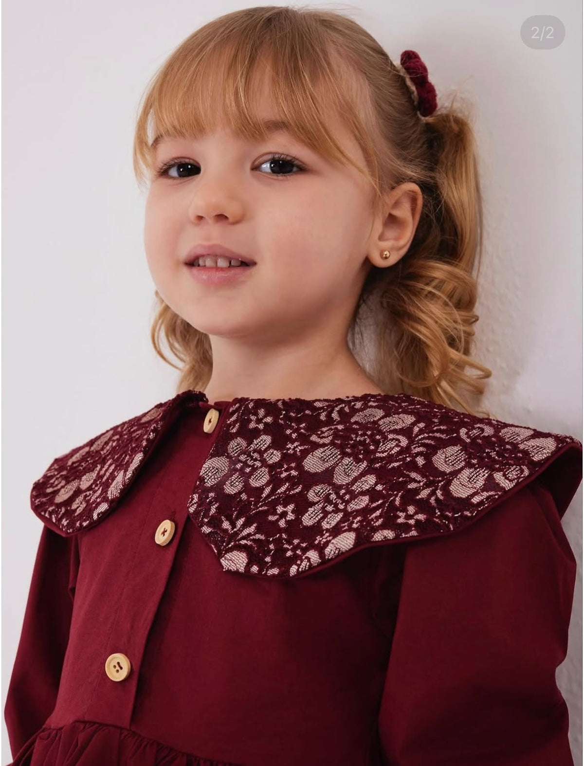 BURGUNDY LACE DRESS