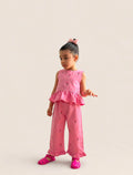 FLORAL PINK PANT SET