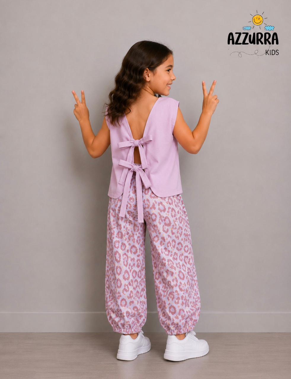 PINK LEOPARD PANT SET