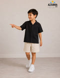 BLACK AND BEIGE LINEN SET