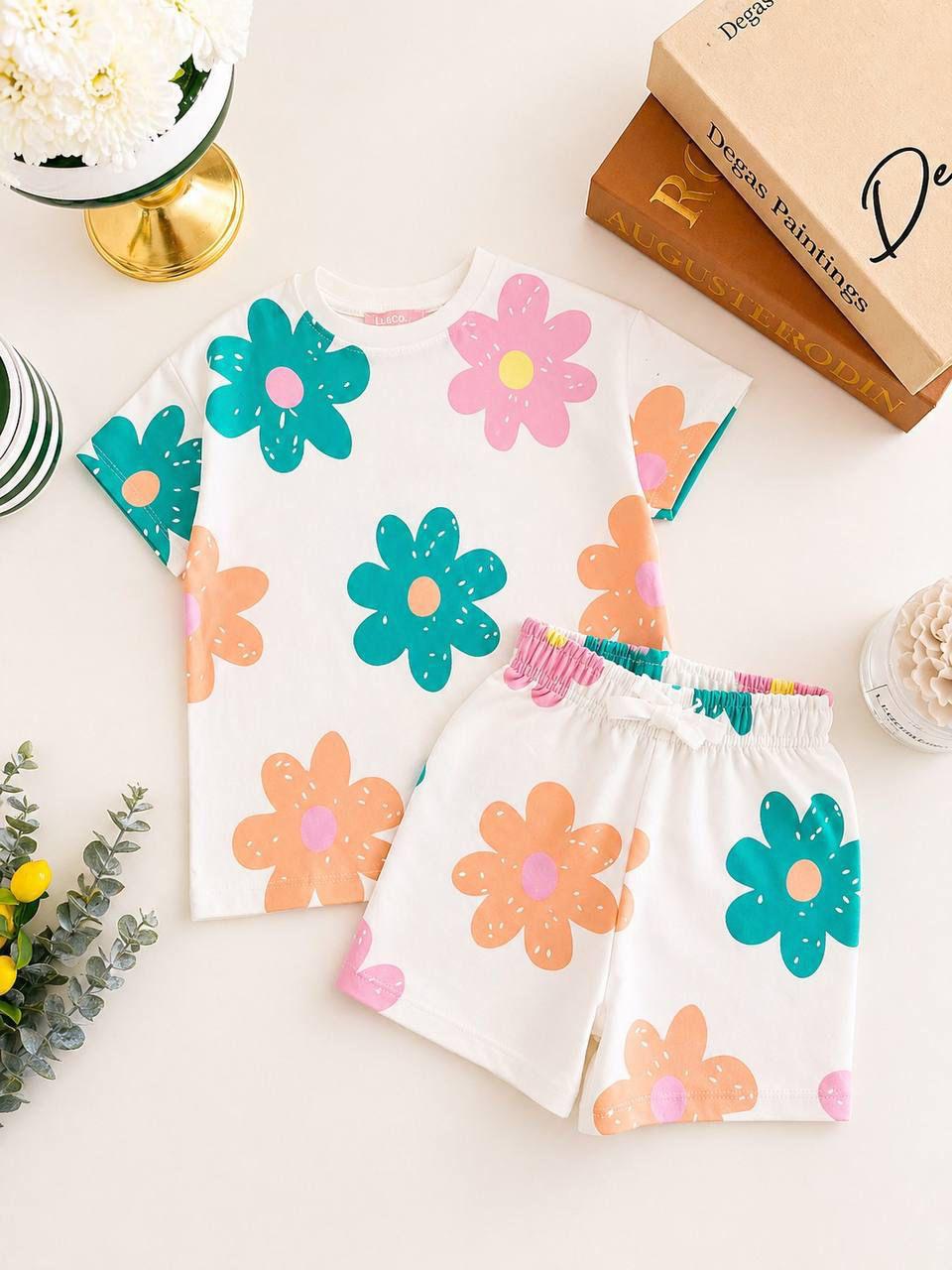 FLORAL SHORT SET