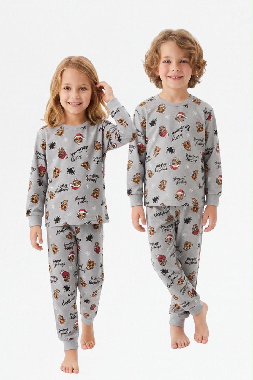 GREY CHRISTMAS PJ ( 8-9 TO 12-13)